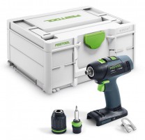 Festool 577226 18V Brushless Cordless Drill Driver T 18+3 Basic In Systainer SYS3 M 187 £219.95